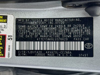 2020 Toyota Camry LE