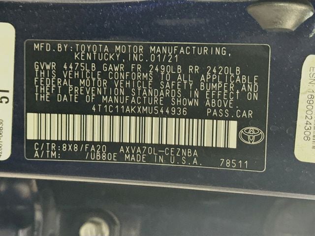 2021 Toyota Camry LE