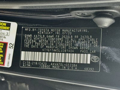 2020 Toyota Camry SE