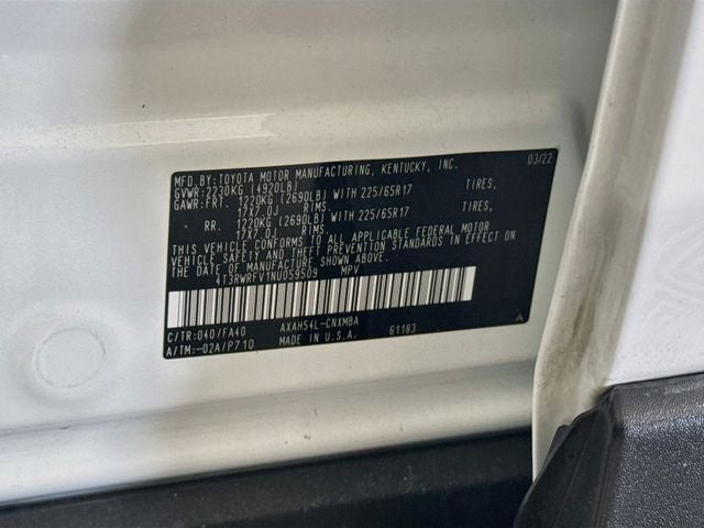 2022 Toyota RAV4 Hybrid XLE