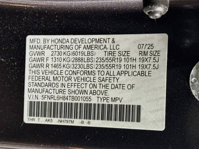2026 Honda Odyssey Touring