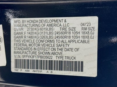 2023 Honda Ridgeline Sport
