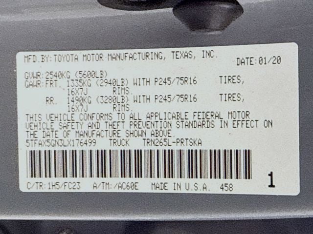 2020 Toyota Tacoma SR5