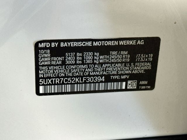 2019 BMW X3 sDrive30i