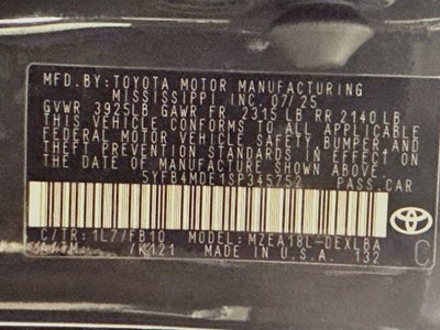 2025 Toyota Corolla LE