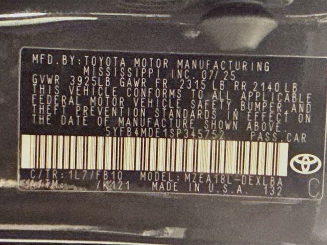 2025 Toyota Corolla LE