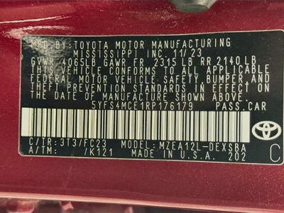 2024 Toyota Corolla SE