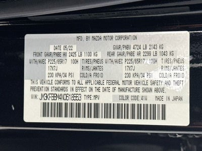 2022 Mazda Mazda CX-5 2.5 S Select Package
