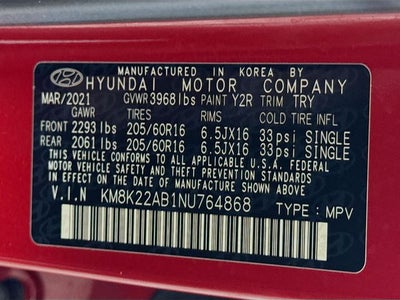 2022 Hyundai Kona SE