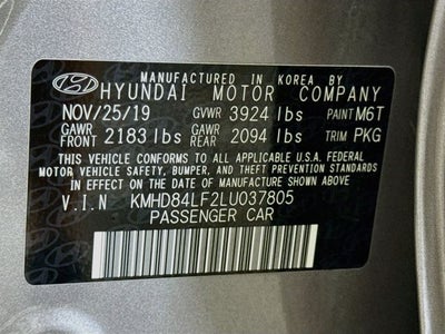 2020 Hyundai Elantra Value Edition