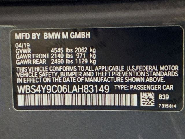 2020 BMW M4 Base