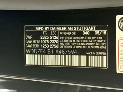 2018 Mercedes-Benz E-Class E 300