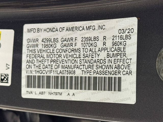2020 Honda Accord LX