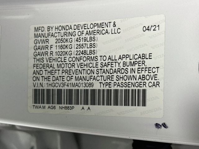 2021 Honda Accord Hybrid EX