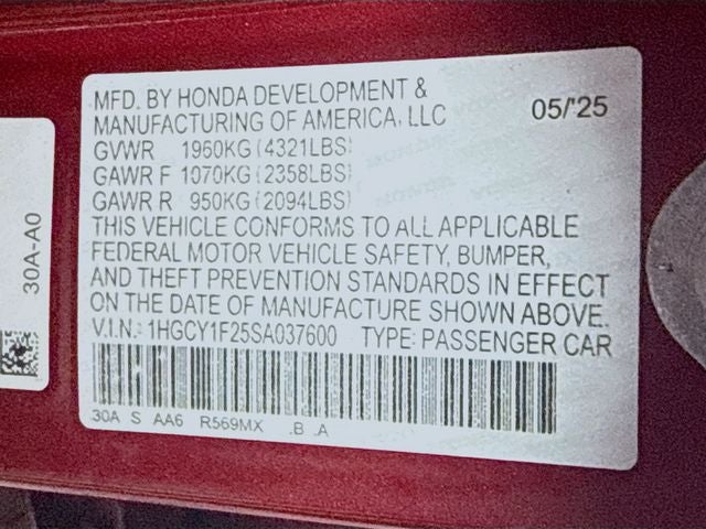 2025 Honda Accord LX