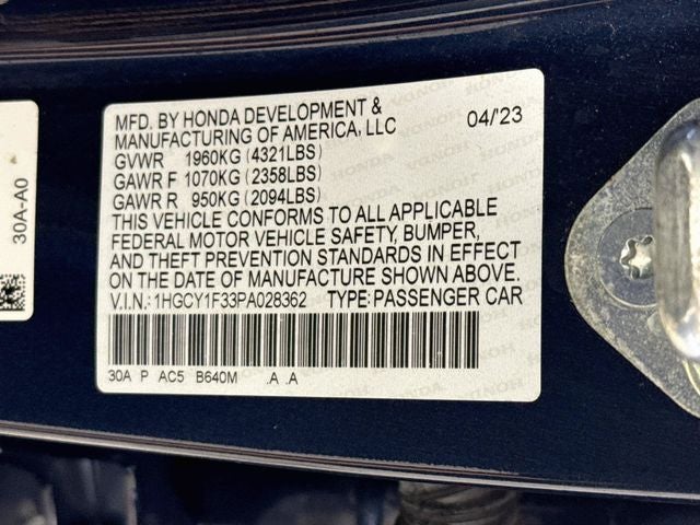 2023 Honda Accord EX