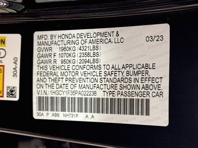 2023 Honda Accord EX