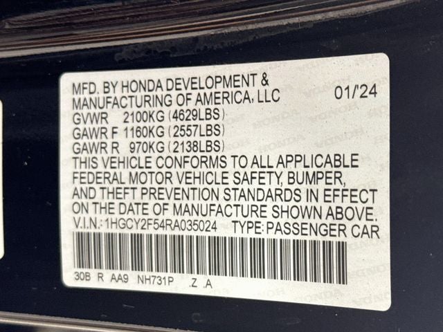 2024 Honda Accord Hybrid Sport
