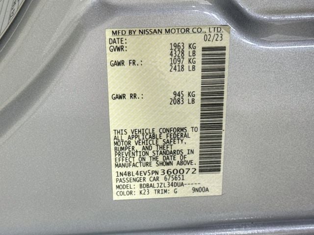 2023 Nissan Altima 2.5 SL