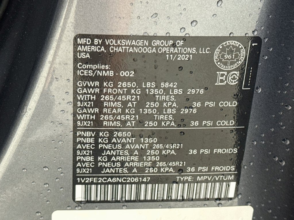2022 Volkswagen Atlas Cross Sport 3.6L V6 SEL Premium R-Line