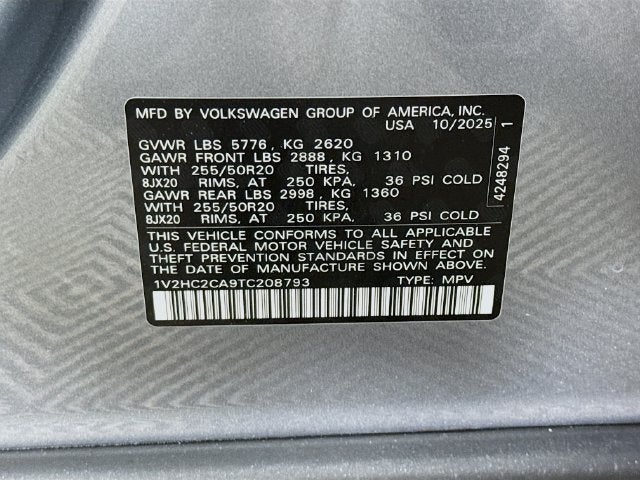2026 Volkswagen Atlas Cross Sport 2.0T SE w/Technology