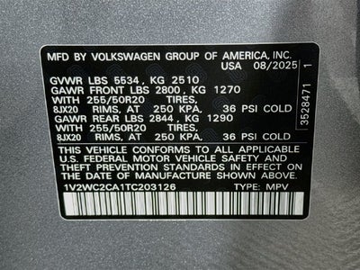 2026 Volkswagen Atlas Cross Sport 2.0T SE w/Technology