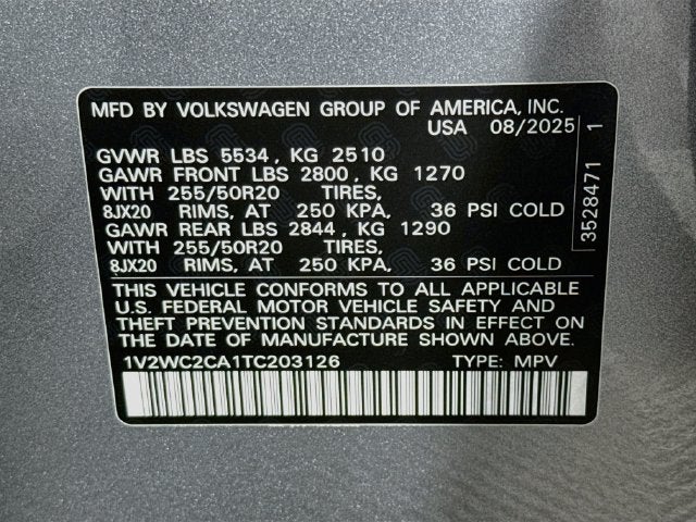 2026 Volkswagen Atlas Cross Sport 2.0T SE w/Technology