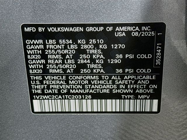 2026 Volkswagen Atlas Cross Sport 2.0T SE w/Technology