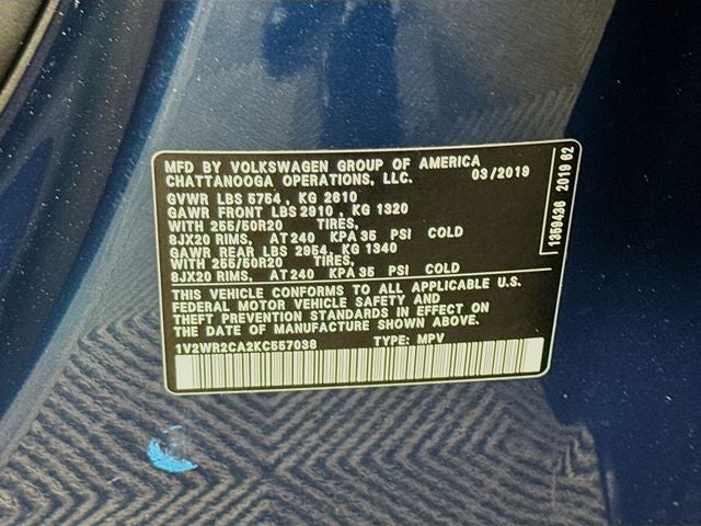 2019 Volkswagen Atlas 3.6L V6 SE w/Technology
