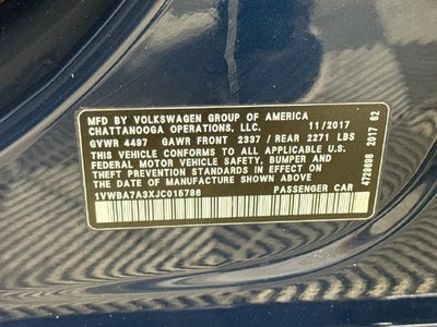 2018 Volkswagen Passat 2.0T SE