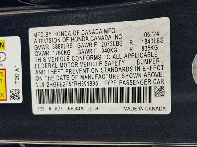 2024 Honda Civic Sport