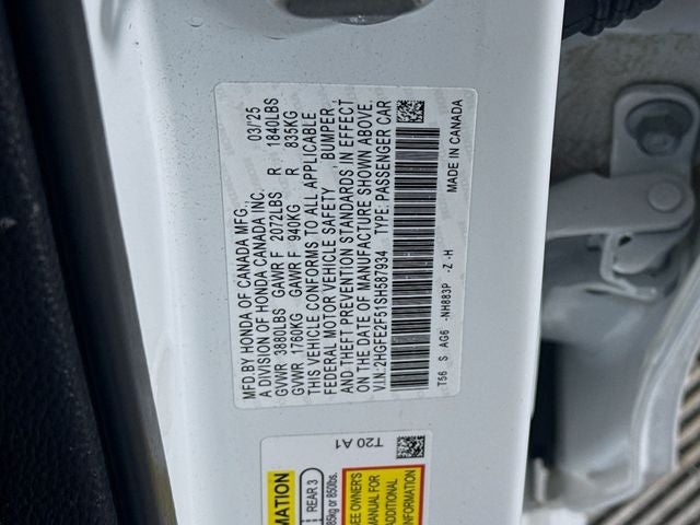 2025 Honda Civic Sport