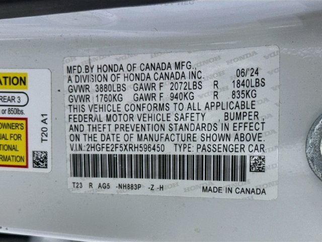 2024 Honda Civic Sport