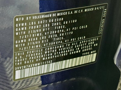 2021 Volkswagen Tiguan 2.0T SE