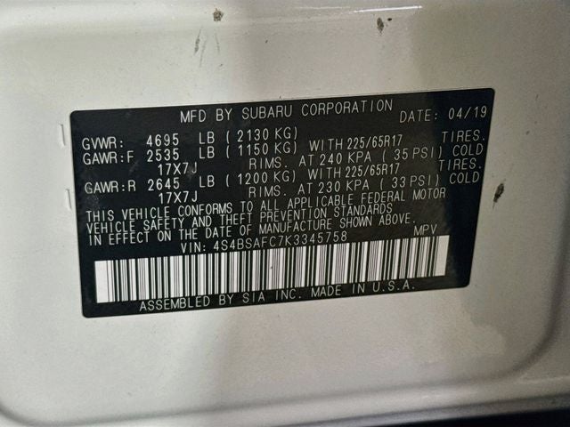 2019 Subaru Outback 2.5i Premium