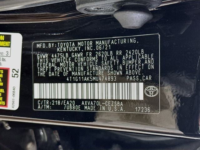 2021 Toyota Camry SE