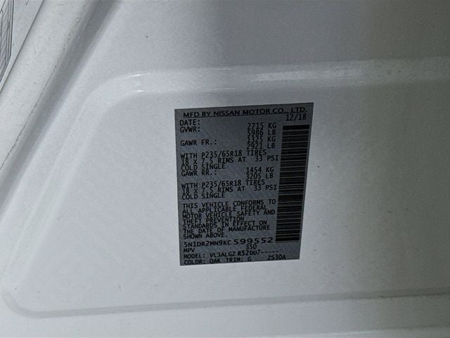 2019 Nissan Pathfinder SL