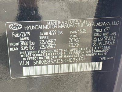 2019 Hyundai Santa Fe SEL