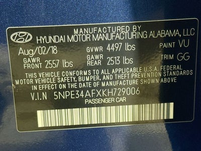 2019 Hyundai Sonata SEL