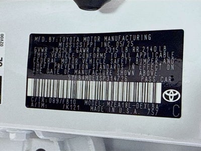2025 Toyota Corolla LE