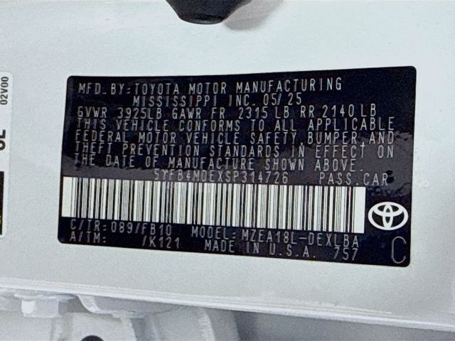 2025 Toyota Corolla LE