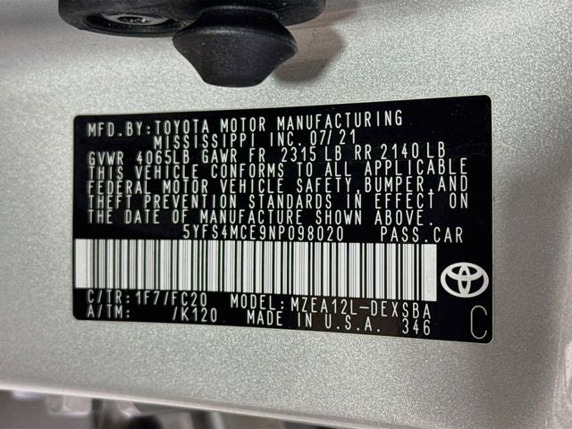 2022 Toyota Corolla SE Nightshade
