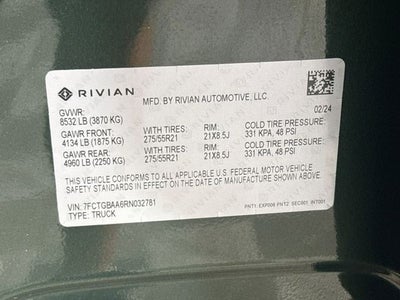 2024 Rivian R1T Adventure Dual Motor Large Pack