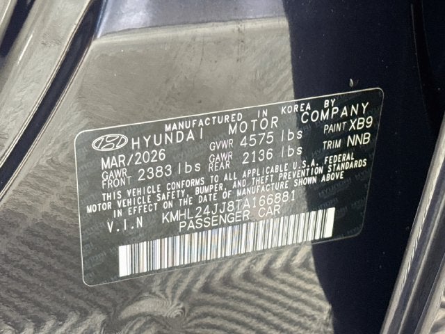 2026 Hyundai Sonata Hybrid Blue