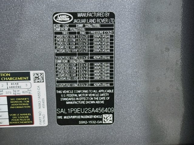 2025 Land Rover Range Rover Sport SE