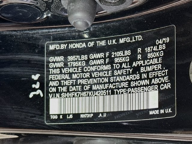 2019 Honda Civic EX