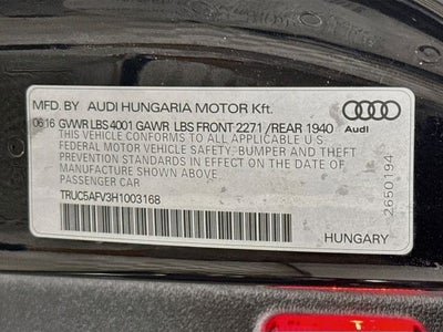2017 Audi TT 2.0T quattro
