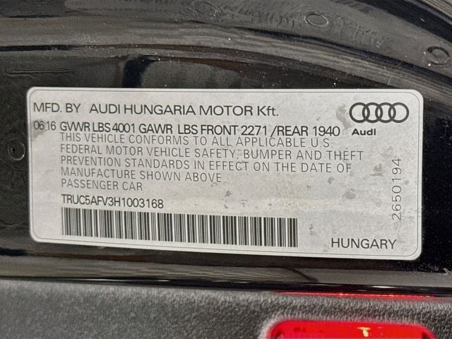 2017 Audi TT 2.0T quattro