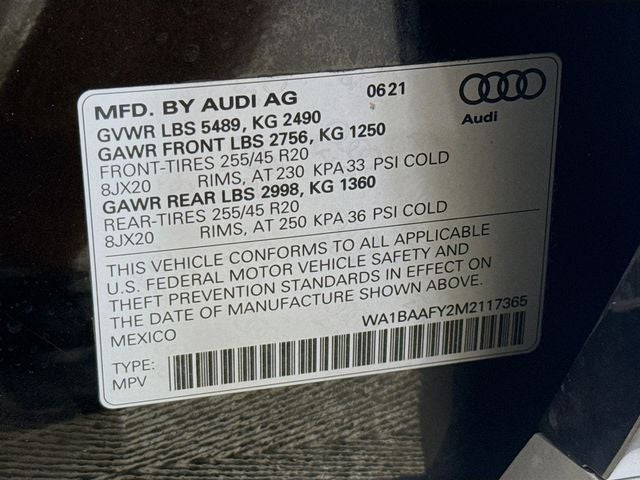 2021 Audi Q5 45 Premium Plus quattro