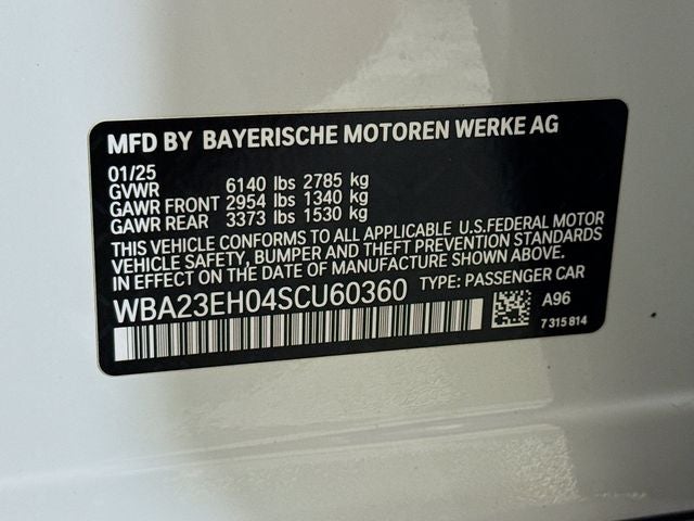 2025 BMW 7 Series 740i